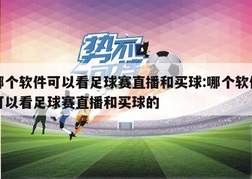 哪个软件可以看足球赛直播和买球:哪个软件可以看足球赛直播和买球的