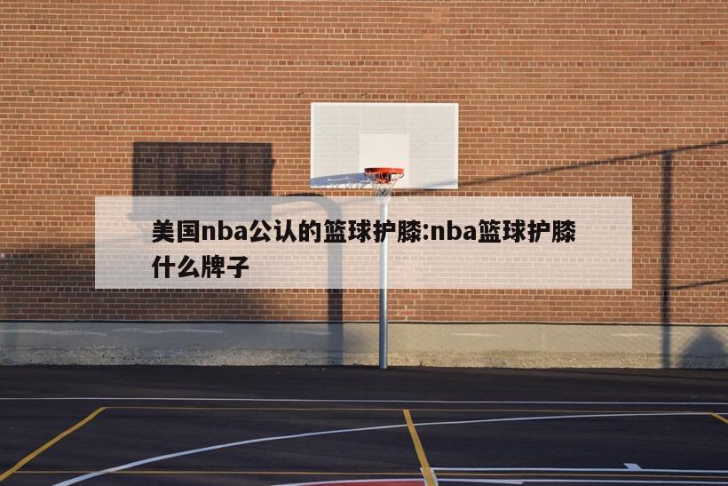 美国nba公认的篮球护膝:nba篮球护膝什么牌子